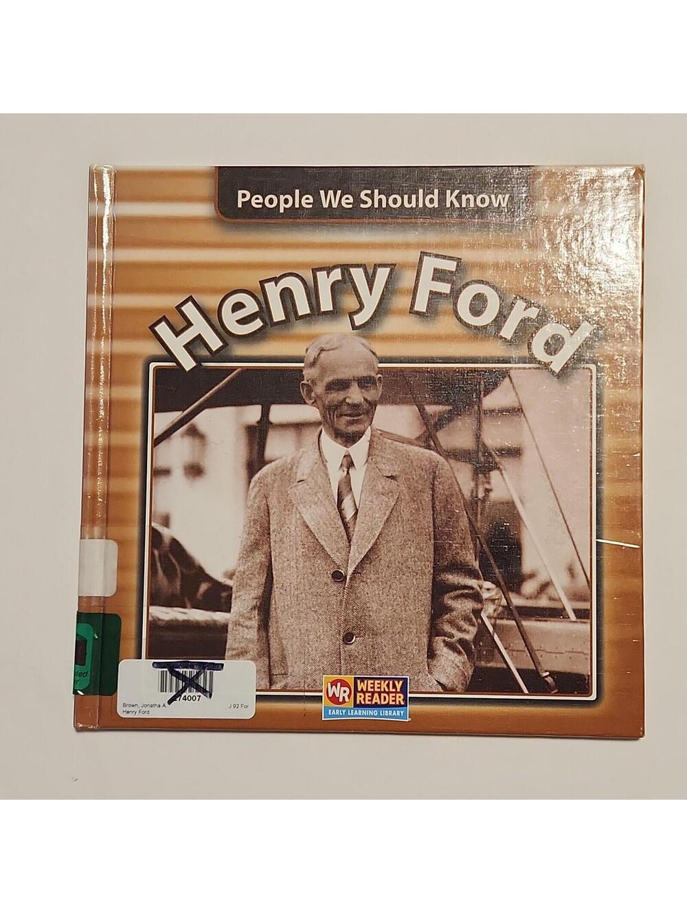 Henry Ford People We Should Know Hardcover Book Weekly Reader AR 3.0 by Brown
